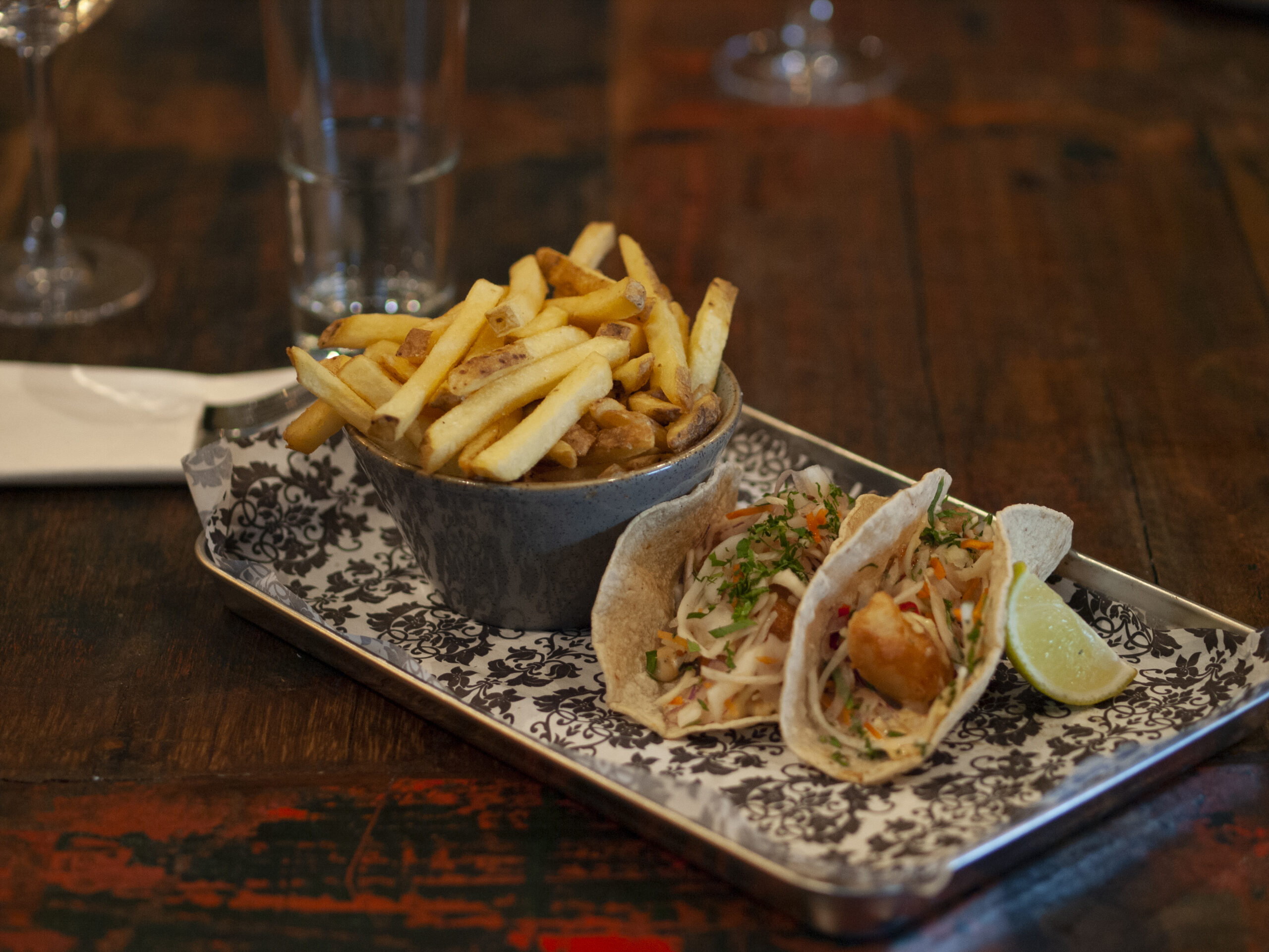 Slevin's Fish Tacos and Fries